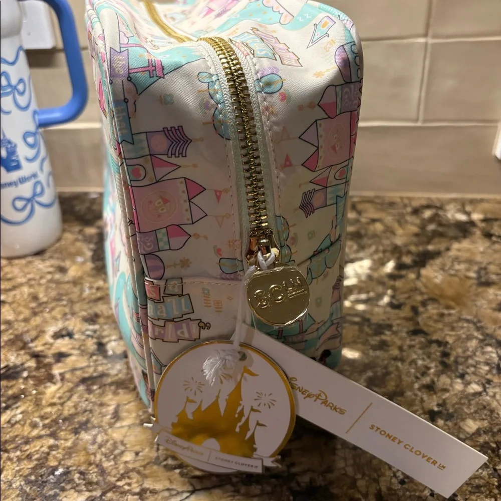 Disney Parks Stoney Clover Lane It’s a Small World Allover Print Pouch NWT